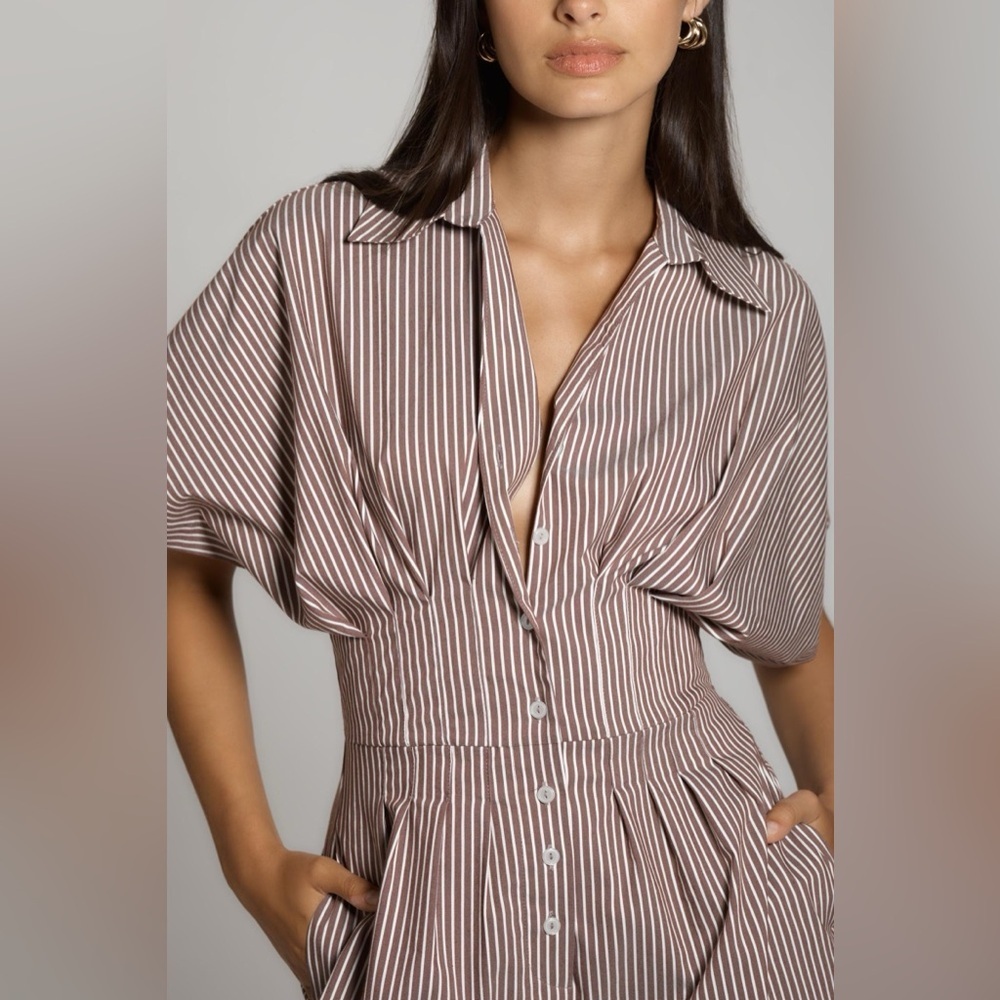 Anthropologie x  Exquise The Tobie Pleated Romper Size Large NWT - Picture 3 of 12